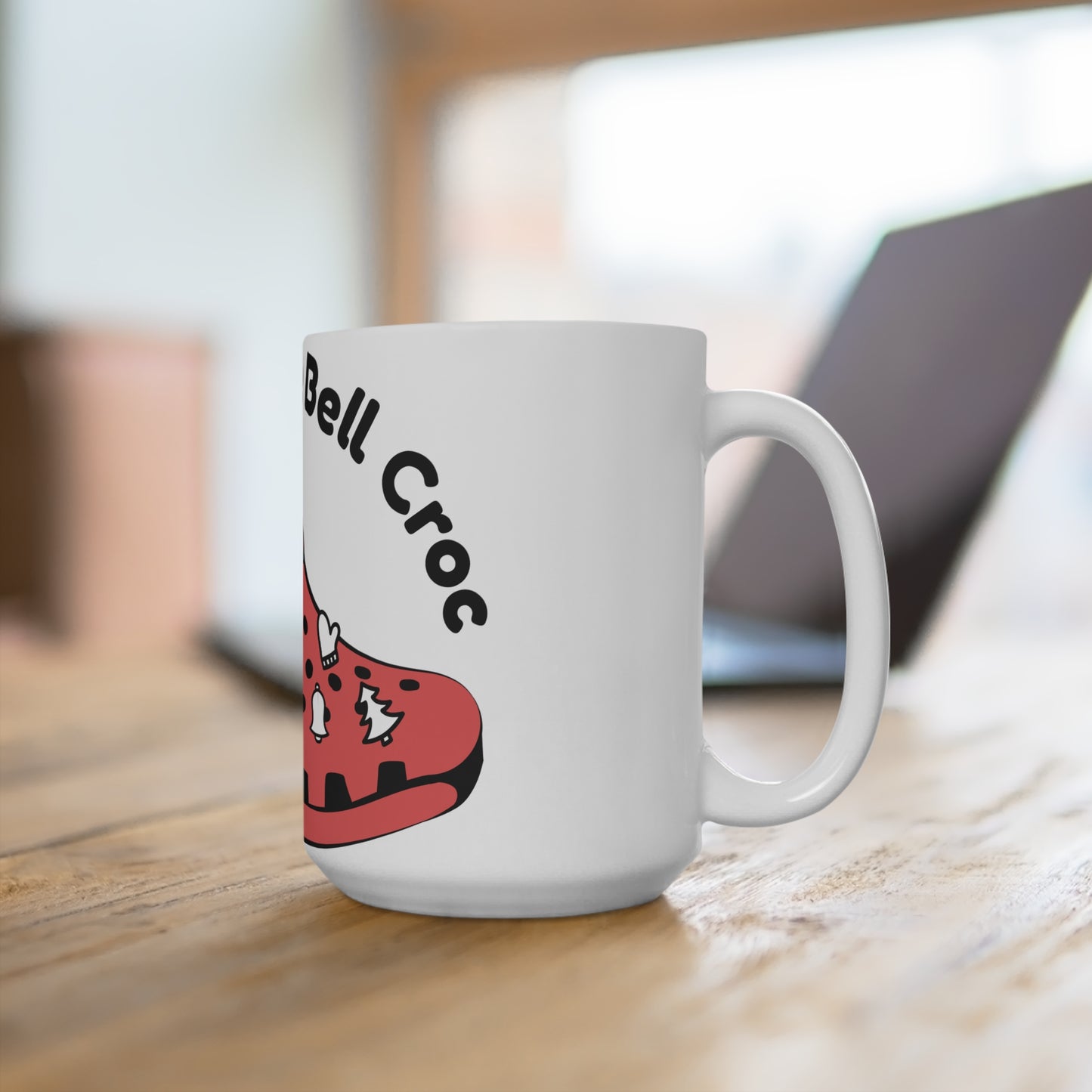 Jingle Bell Croc Mug | Holiday Coffee Cup, Fun Gift for Crocs Lovers, Christmas Decor, Unique Ceramic Mug