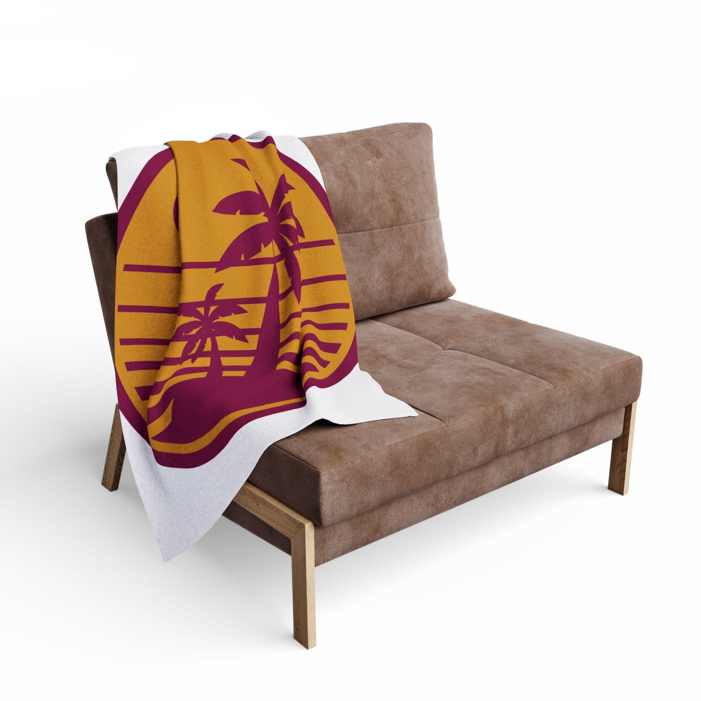 Tropical Sunset Fleece Blanket, Cozy Home Decor, Beach Decor, Gift for Her, Summer Vibes, Chillout Room Accents