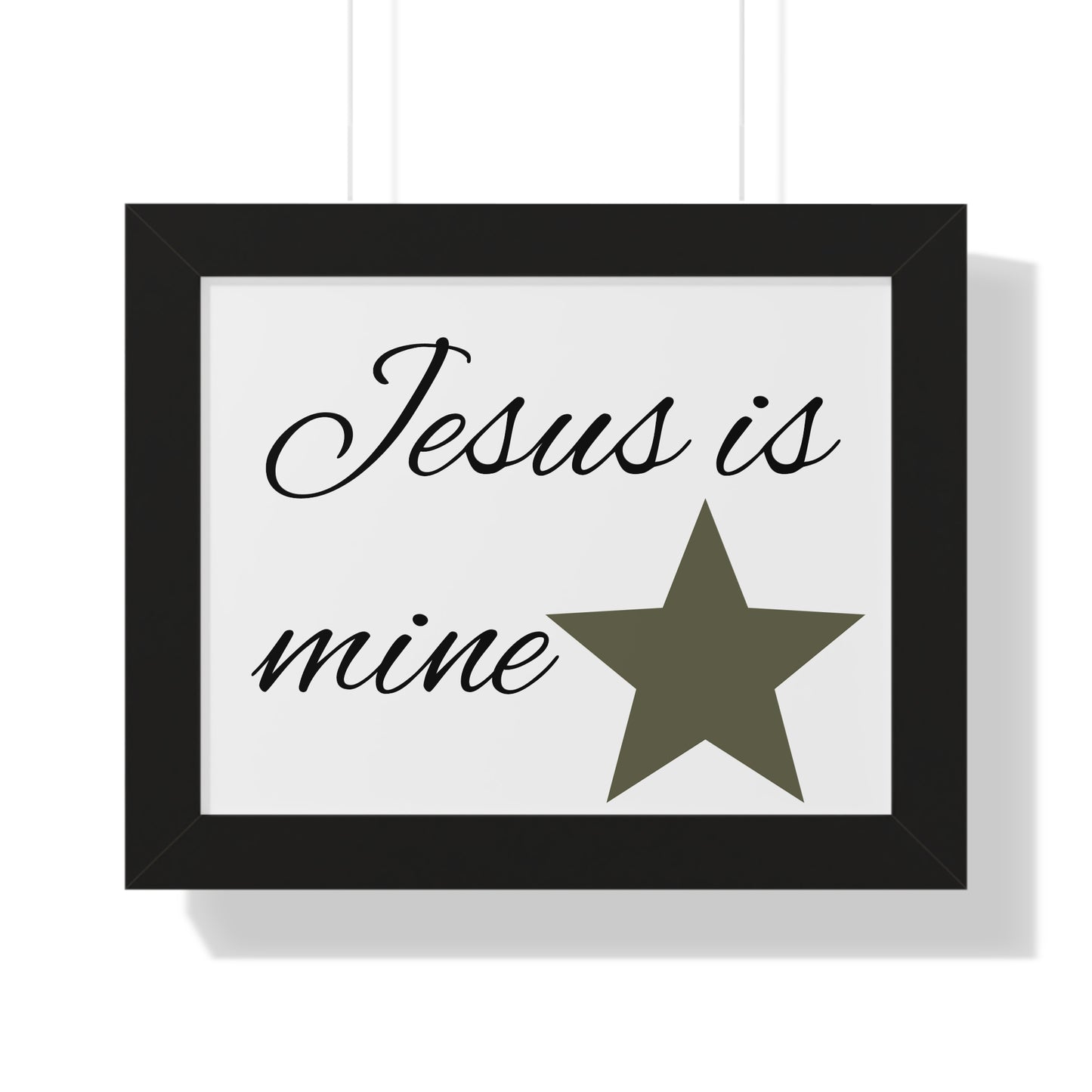 Framed Jesus is Mine Poster, Christian Wall Art, Inspirational Home Decor, Faith Decor, Gift for Believers, Religious Art