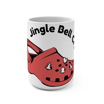 Jingle Bell Croc Mug | Holiday Coffee Cup, Fun Gift for Crocs Lovers, Christmas Decor, Unique Ceramic Mug