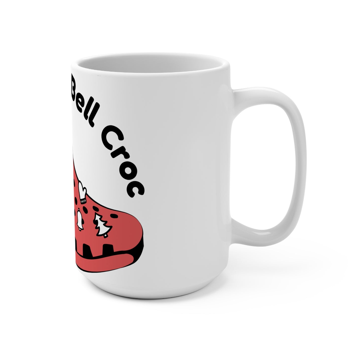 Jingle Bell Croc Mug | Holiday Coffee Cup, Fun Gift for Crocs Lovers, Christmas Decor, Unique Ceramic Mug