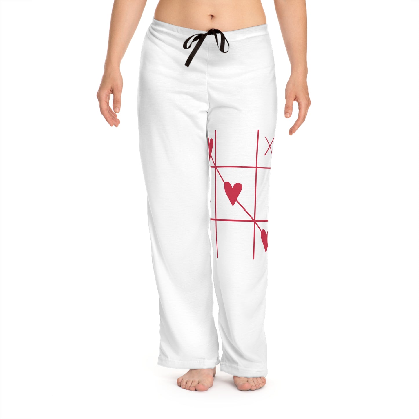 Cozy Heart-Patterned Women's Pajama Pants, Cute Sleepwear, Relaxation Gift, Valentine's Day Gift, Lounge Pants