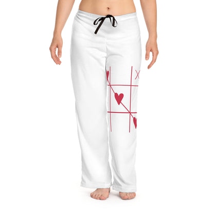 Cozy Heart-Patterned Women's Pajama Pants, Cute Sleepwear, Relaxation Gift, Valentine's Day Gift, Lounge Pants