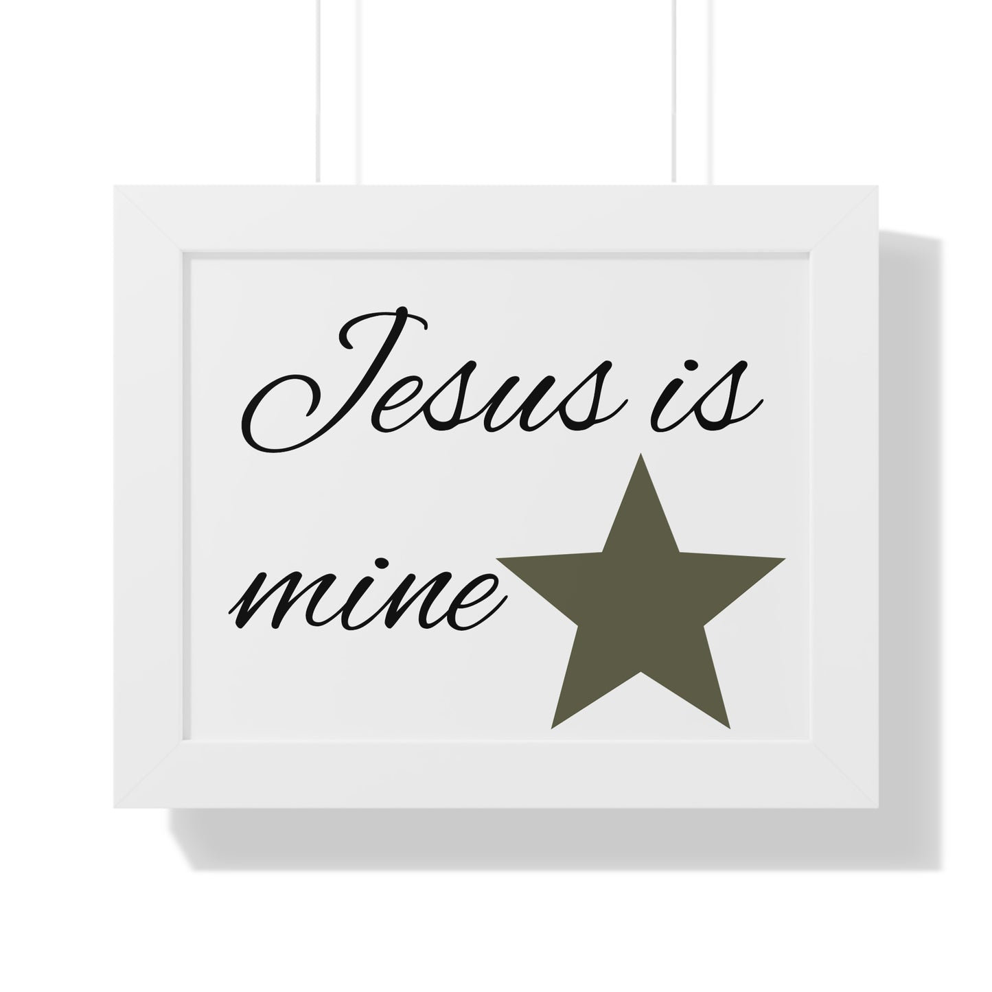 Framed Jesus is Mine Poster, Christian Wall Art, Inspirational Home Decor, Faith Decor, Gift for Believers, Religious Art